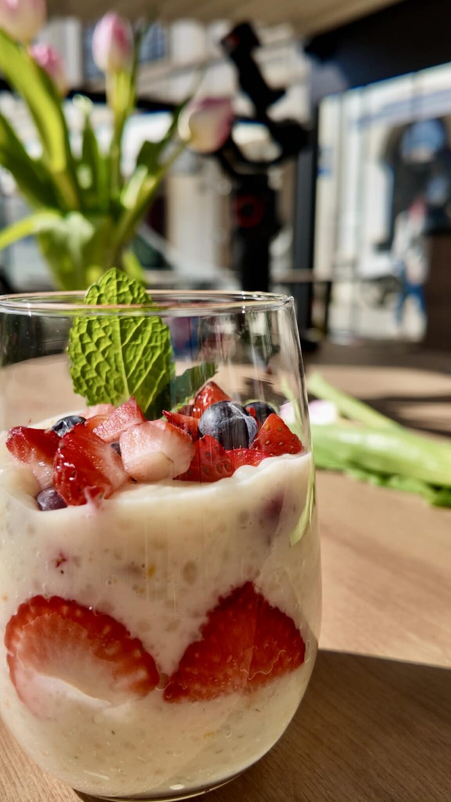 Gyümölcsös tápióka puding